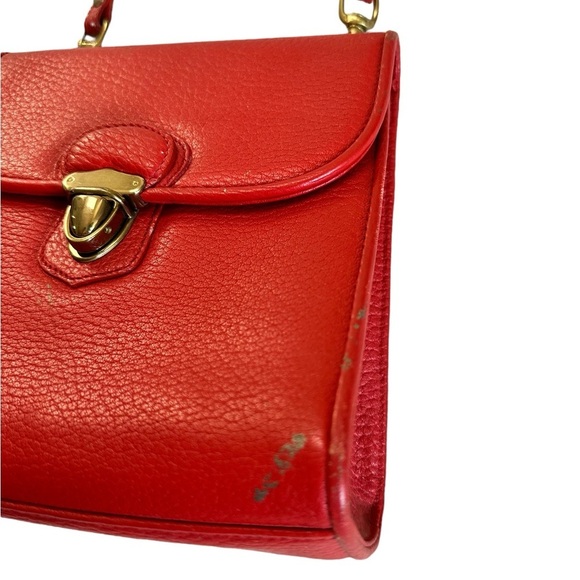 Dooney & Bourke Red Leather Crossbody bag Size 7.5 x 7.5” - Picture 6 of 17